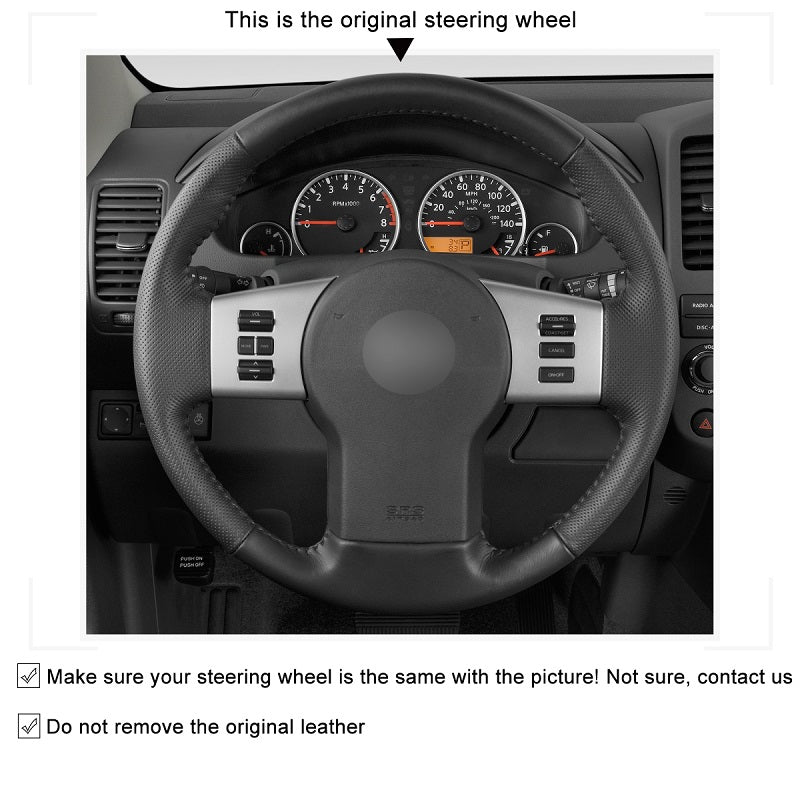 Mewant® Alcantara-Lenkradbezug für Nissan Frontier 2005–2021 Pathfinder 2005–2012 Xterra 2005–2015 Navara 2005–2015