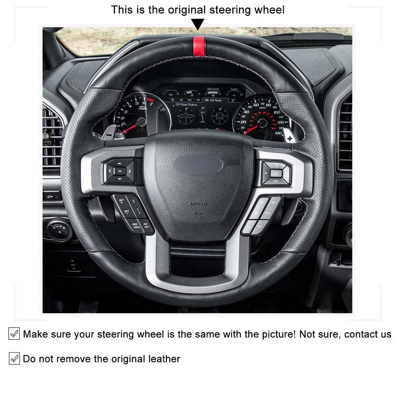 Housse de volant Mewant® en Alcantara pour Ford F-150 F150 Raptor 2015-2021
