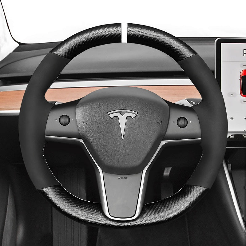 Mewant® Alcantara-Lenkradbezug für Tesla Model 3 2017-2023 / Model Y 2020-2023