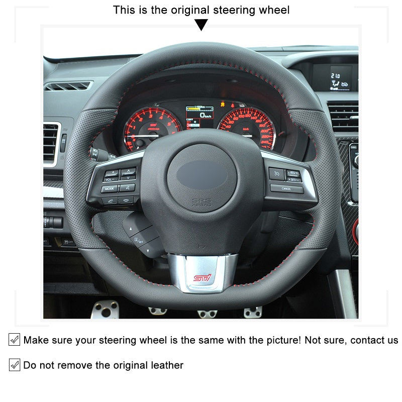 Mewant® Alcantara Car Steering Wheel Cover for Subaru WRX WRX STI 2015-2021 Levorg STI 2014-2021