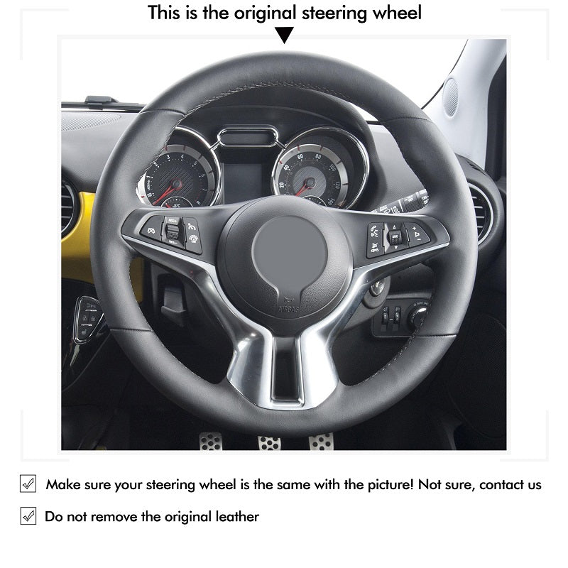 Mewant® Alcantara Car Steering Wheel Cover for Opel Adam 2012-2020