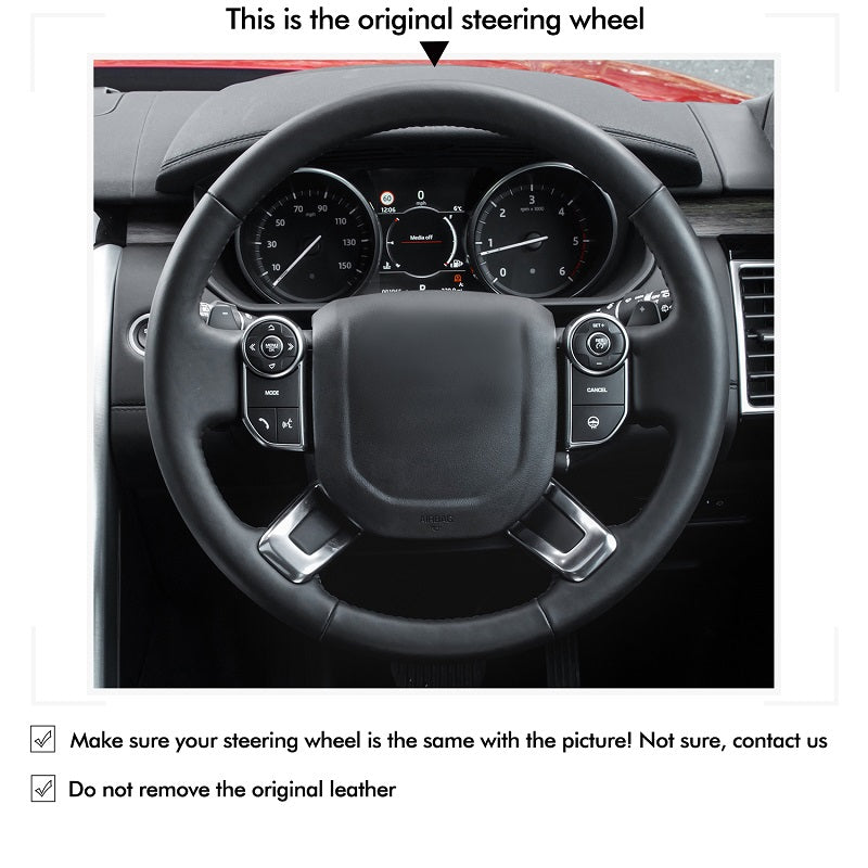 Mewant® Alcantara Car Steering Wheel Cover for Land Rover Discovery (Discovery 5) III(L462)/ Range Rover IV L405