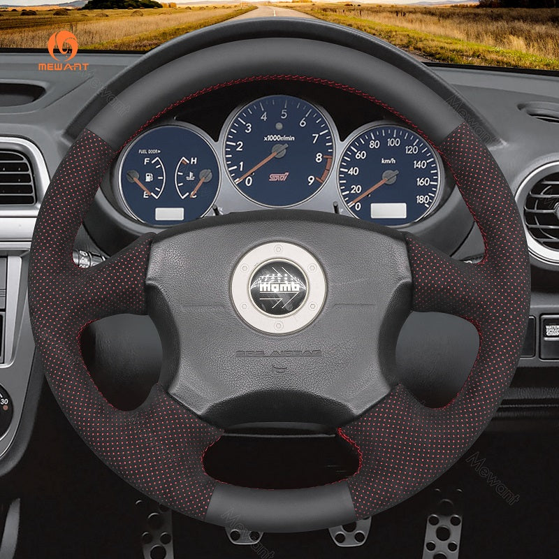 Mewant® Alcantara Car Steering Wheel Cover for Subaru Impreza WRX 1999-2004 / Impreza WRX STI 1999-2004