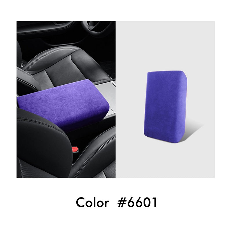 Mewant Alcantara Center Console Non-Slip Armrest Cover for Tesla Model 3 nap-on Install Armrest Cover