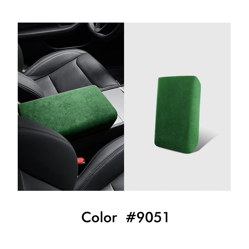 Mewant Alcantara Center Console Non-Slip Armrest Cover for Tesla Model 3 nap-on Install Armrest Cover