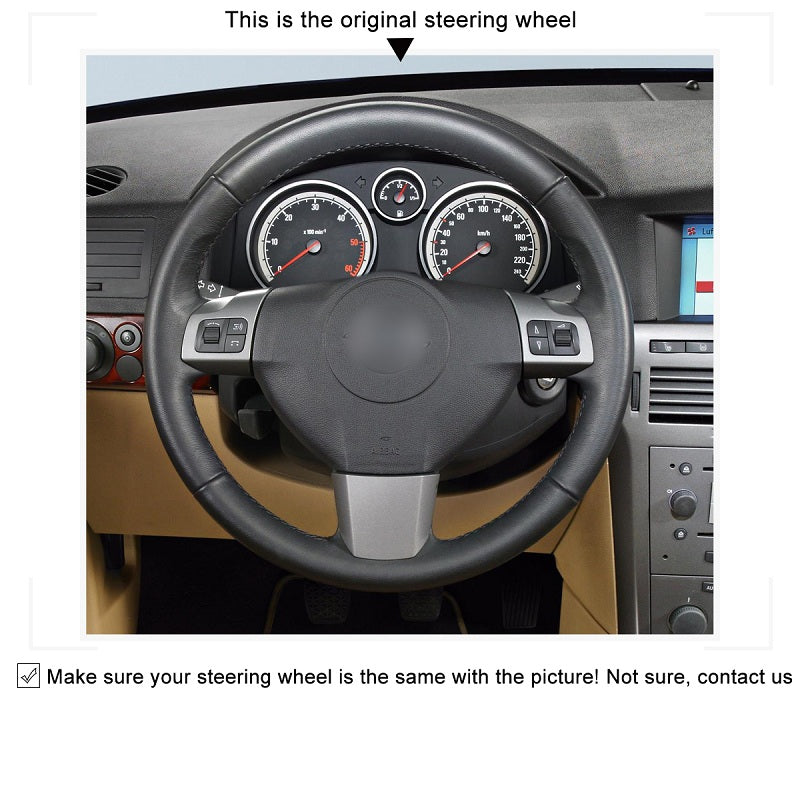 Mewant® Alcantara Car Steering Wheel Cover for Opel Astra (H) 2004-2009 Zaflra (B) 2005-2014 Signum 2004-2008 Vectra (C) 2002-2009