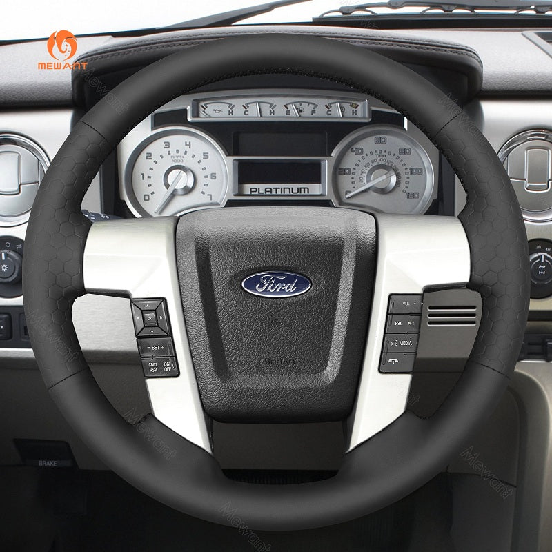 Funda de volante Mewant® Alcantara para Ford F-150 (2009-2014) y Ford Expedition (2015-2017) 