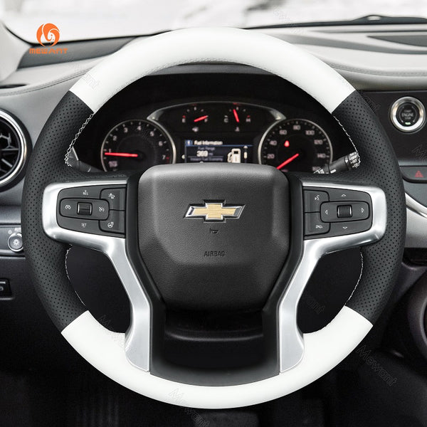 Mewant Alcantara Car Steering Wheel Cover for Chevrolet (Chevy) Silverado Blazer Suburban Tahoe