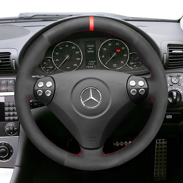 Hand Stitch Car Steering Wheel Cover for Mercedes Benz C-Class W203 SLK-Class R171 from Mewant