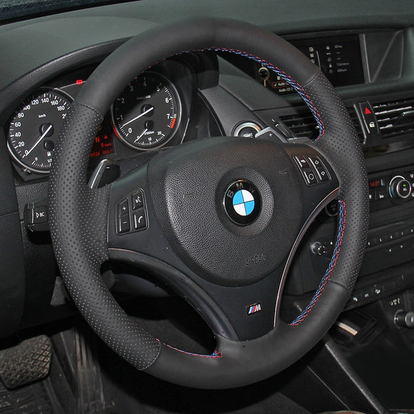 Mewant® Alcantara Car Steering Wheel Cover for BMW 1 Series E87 E81 E82 E88 3 Series E90 E91 E92 E93 X1 E84