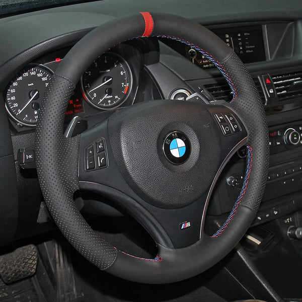 Mewant® Alcantara Car Steering Wheel Cover for BMW 1 Series E87 E81 E82 E88 3 Series E90 E91 E92 E93 X1 E84