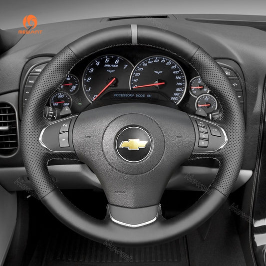 Mewant Car Steering Wheel Cover for Chevrolet (Chevy) Corvette C6 2012-2013 Steering Cover