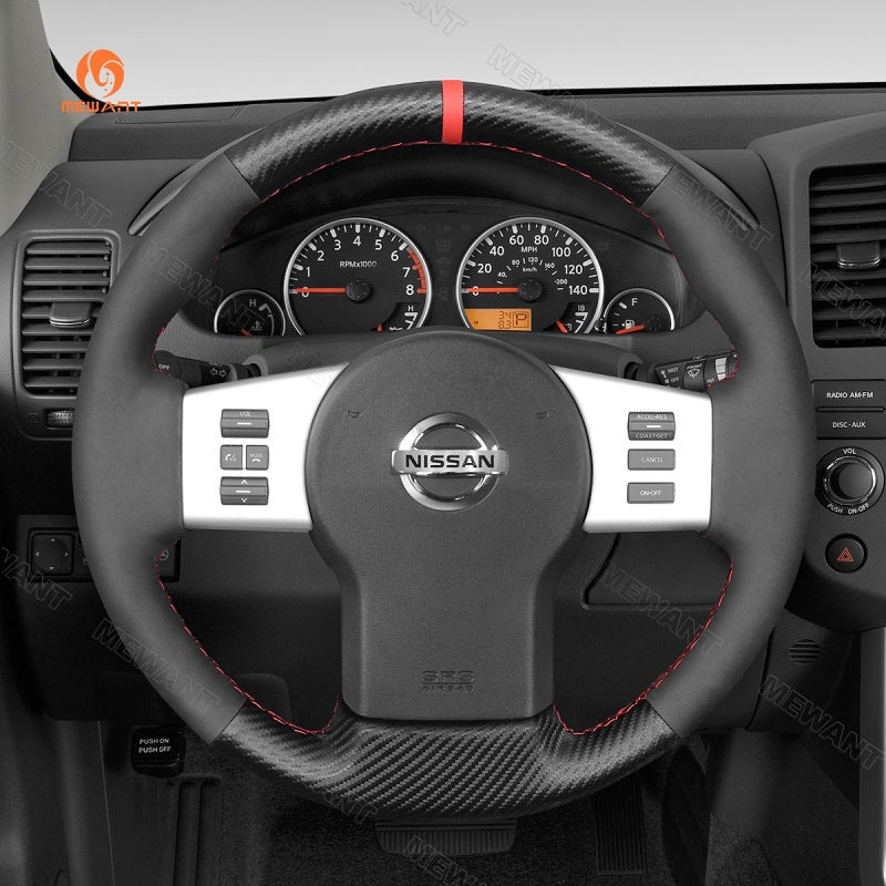 Mewant® Alcantara-Lenkradbezug für Nissan Frontier 2005–2021 Pathfinder 2005–2012 Xterra 2005–2015 Navara 2005–2015