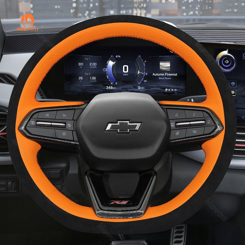Car Steering Wheel Cover for Chevrolet Equinox Silverado EV RST from Mewant