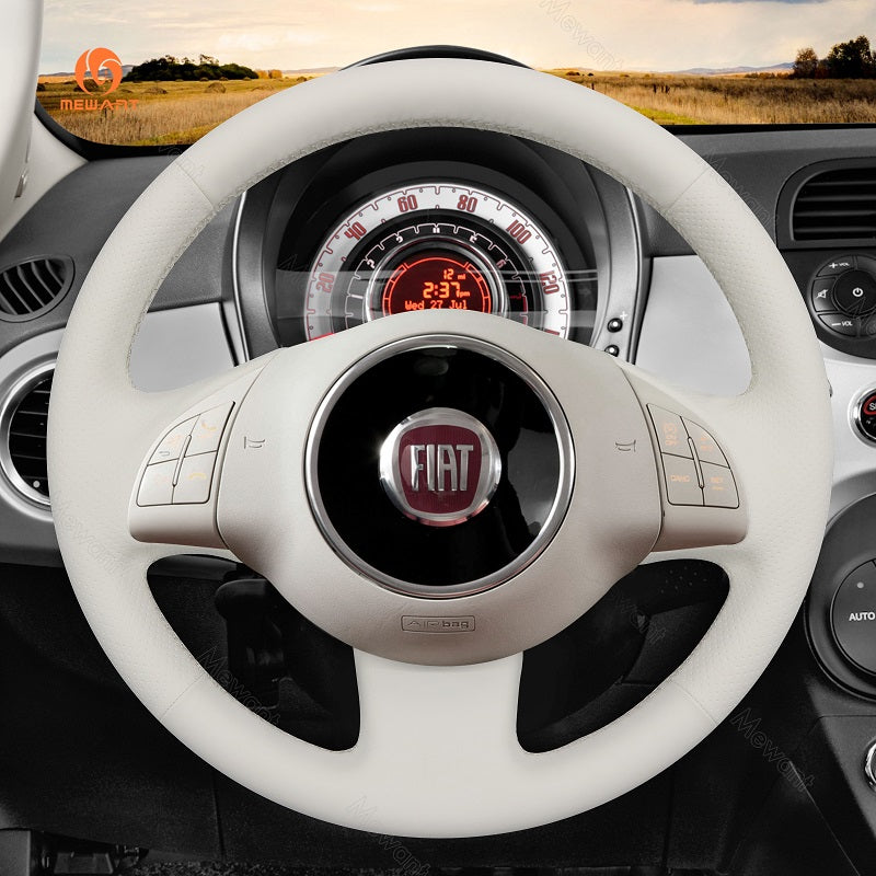 Car Steering Wheel Cover for Fiat 500 500e 500C from Mewant