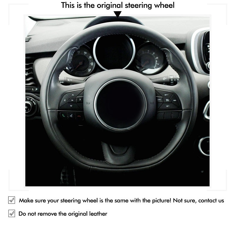 Car Steering Wheel Cover for Fiat 500X 2014-2021 from Mewant