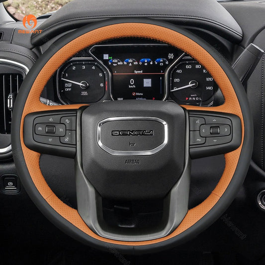 Mewant® Alcantara Car Steering Wheel Cover for GMC Sierra 1500 Sierra 1500 Limited Sierra 2500 Sierra 3500 Yukon (XL)