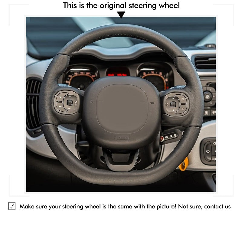 Car Steering Wheel Cover for Fiat Panda 2012-2024 from Mewant