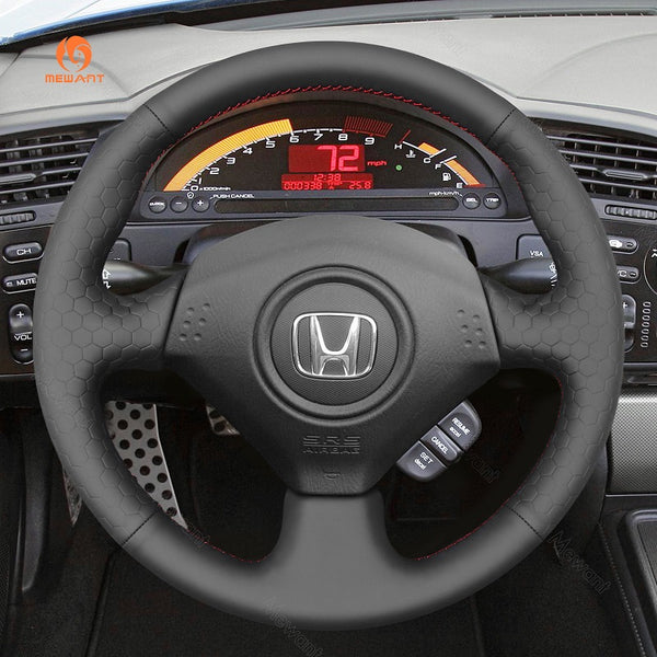 Mewant® Alcantara Car Steering Wheel Cover for Honda S2000 2000-2009 / Civic (SI) 2002-2005 / Insight 2000-2006 Civic Type R 2001-2006 / Integra 2001-2006