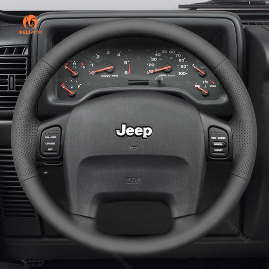 Hand Stitch Car Steering Wheel Cover for Jeep Wrangler Grand Cherokee from Mewant