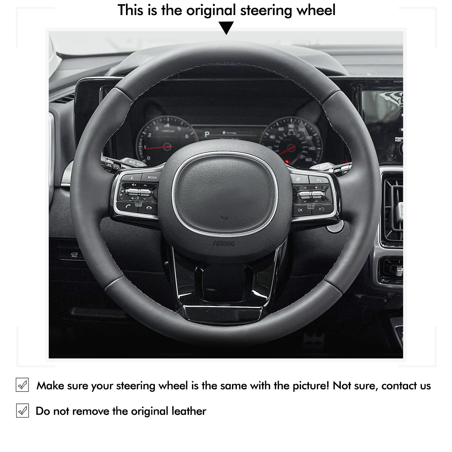 Car Steering Wheel Cover for Kia Sorento Carnival from Mewant