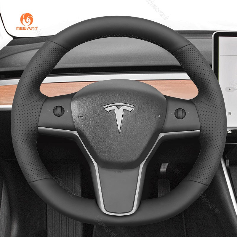 Mewant® Alcantara-Lenkradbezug für Tesla Model 3 2017-2023 / Model Y 2020-2023