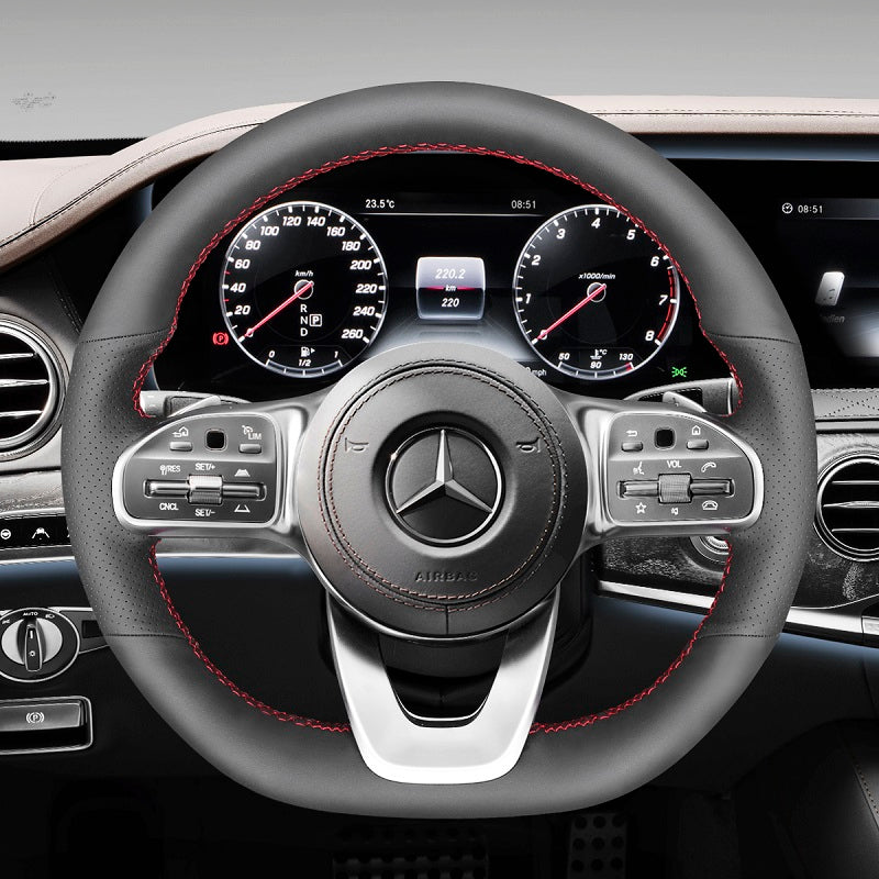 Mewant® Alcantara Auto-Lenkradbezug für Mercedes-Benz ABC CLA CLS GLA CLC Klasse AMG AMG-Line