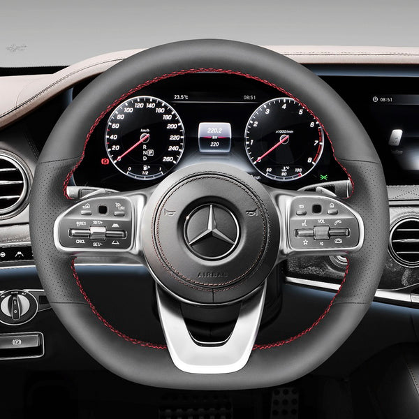 Mewant® Alcantara Auto-Lenkradbezug für Mercedes-Benz ABC CLA CLS GLA CLC Klasse AMG AMG-Line