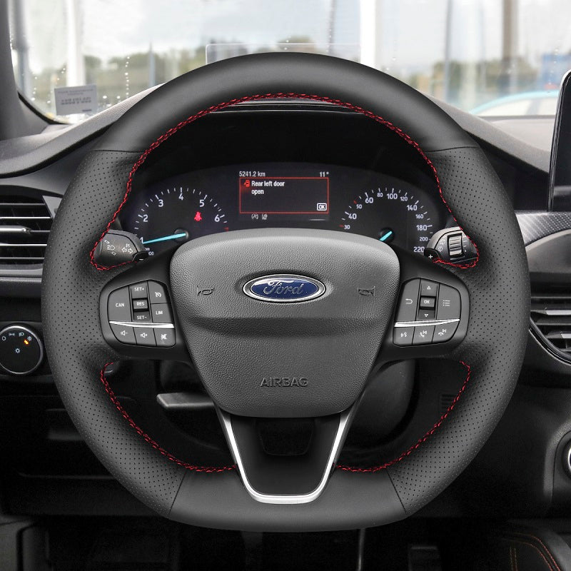 Mewant® Alcantara Car Steering Wheel Cover for Ford Focus ST ST-Line Kuga ST-Line Puma ST-Line Fiesta ST-Line ST