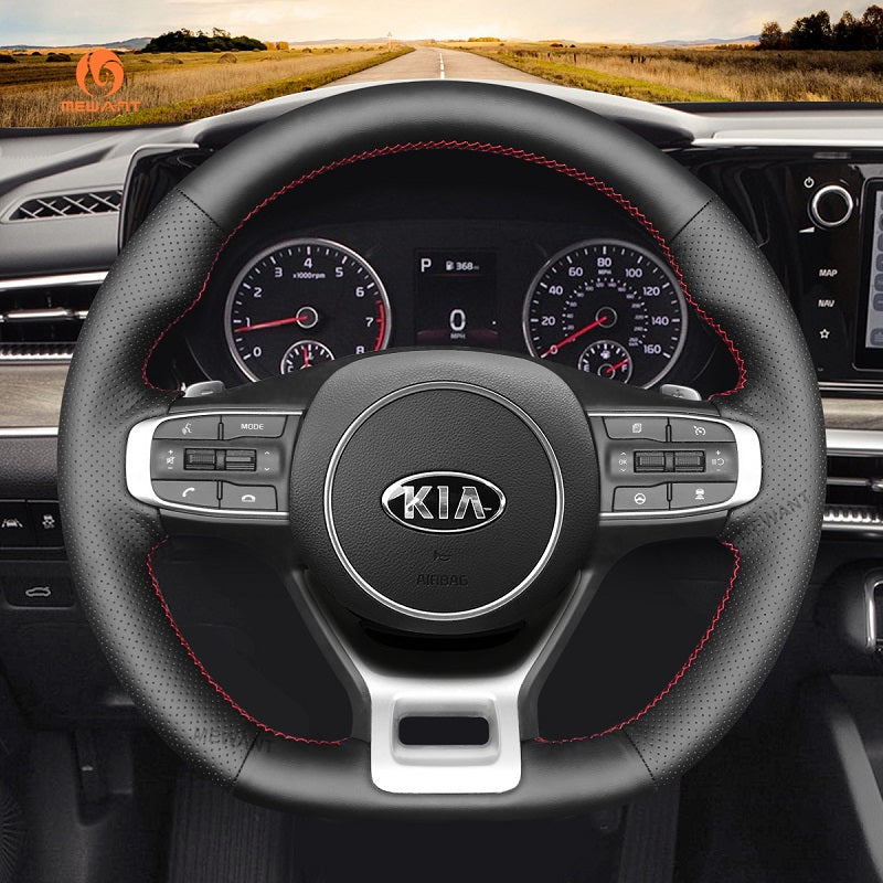 Mewant® Alcantara Car Steering Wheel Cover for Kia Sportage 2022-2023 / K5 (GT/GT-Line) 2021-2022