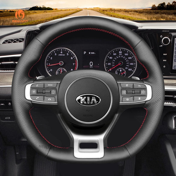 Mewant® Alcantara Car Steering Wheel Cover for Kia Sportage 2022-2023 / K5 (GT/GT-Line) 2021-2022