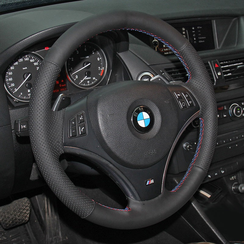 Mewant® Alcantara Car Steering Wheel Cover for BMW 1 Series E87 E81 E82 E88 3 Series E90 E91 E92 E93 X1 E84