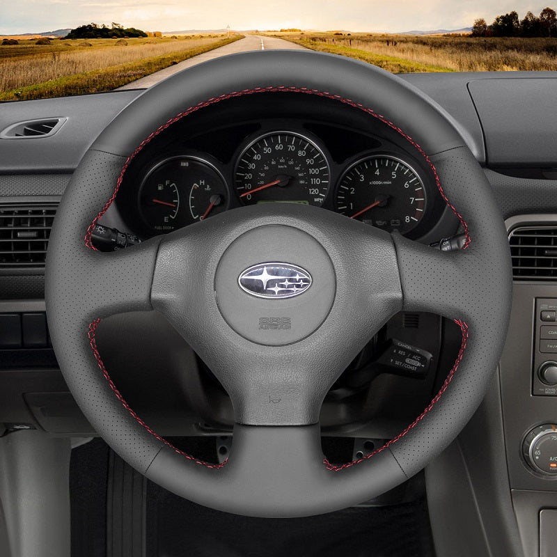 Mewant® Alcantara Car Steering Wheel Cover for Subaru Forester Impreza WRX (WRX STI) Legacy Outback