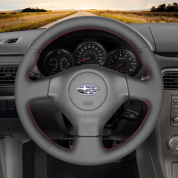 Mewant® Alcantara Car Steering Wheel Cover for Subaru Forester Impreza WRX (WRX STI) Legacy Outback
