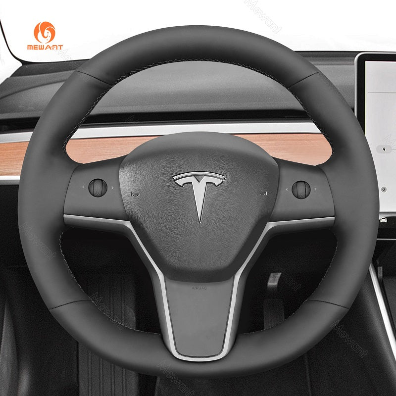 Mewant® Alcantara-Lenkradbezug für Tesla Model 3 2017-2023 / Model Y 2020-2023