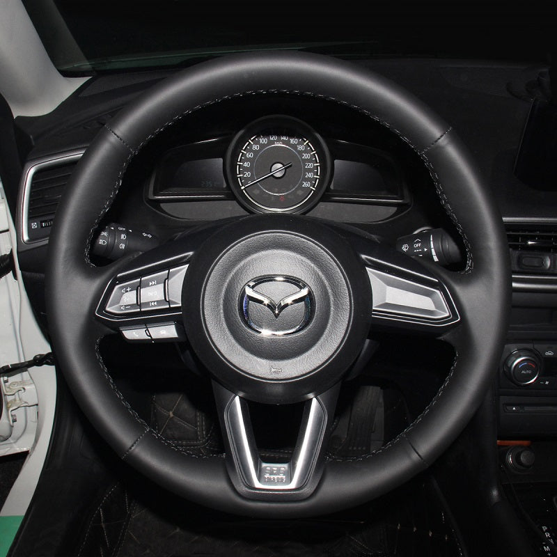 Mewant® Alcantara Car Steering Wheel Cover for Mazda 3 Axela Mazda 6 Atenza CX-5 CX5 CX-9