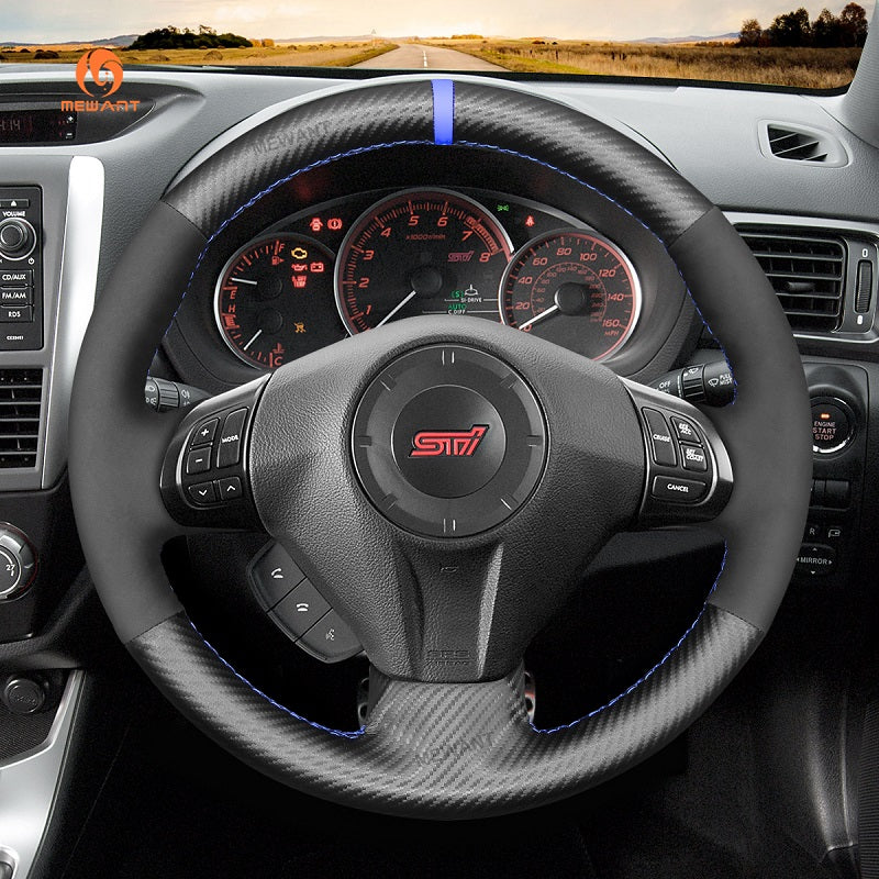 Mewant® Alcantara Car Steering Wheel Cover for Subaru Forester Impreza Legacy Outback Impreza WRX Exiga