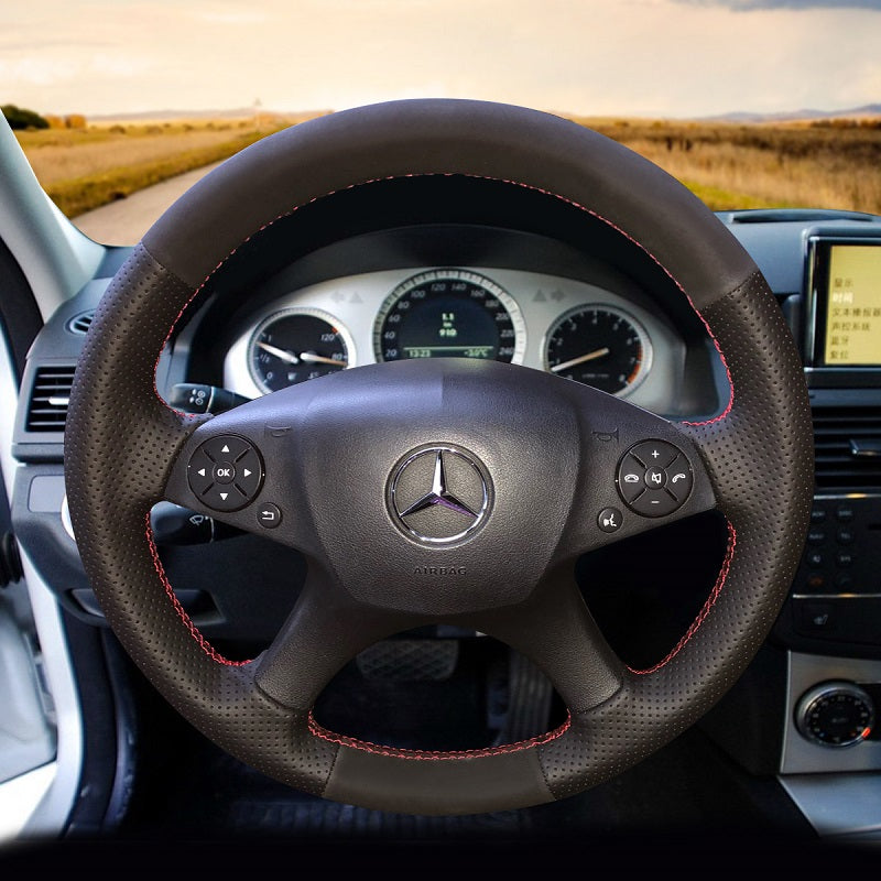 Mewant® Alcantara Auto-Lenkradbezug für Mercedes-Benz W204 C-Klasse C280 C230 C180 C260 C200 C300