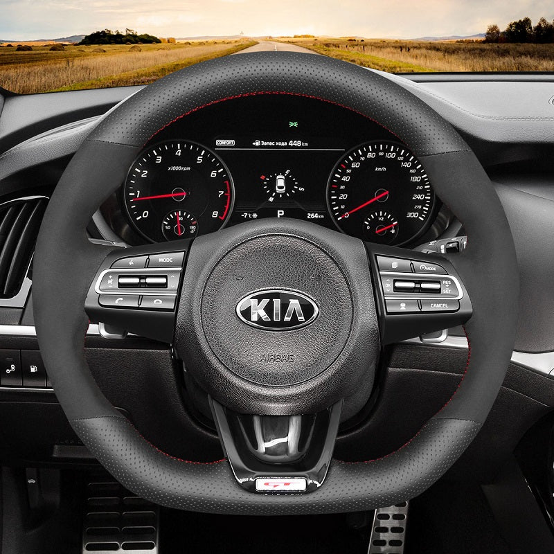 Mewant® Alcantara Car Steering Wheel Cover for Kia Stinger 2017-2022