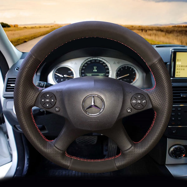 Mewant® Alcantara Auto-Lenkradbezug für Mercedes-Benz W204 C-Klasse C280 C230 C180 C260 C200 C300