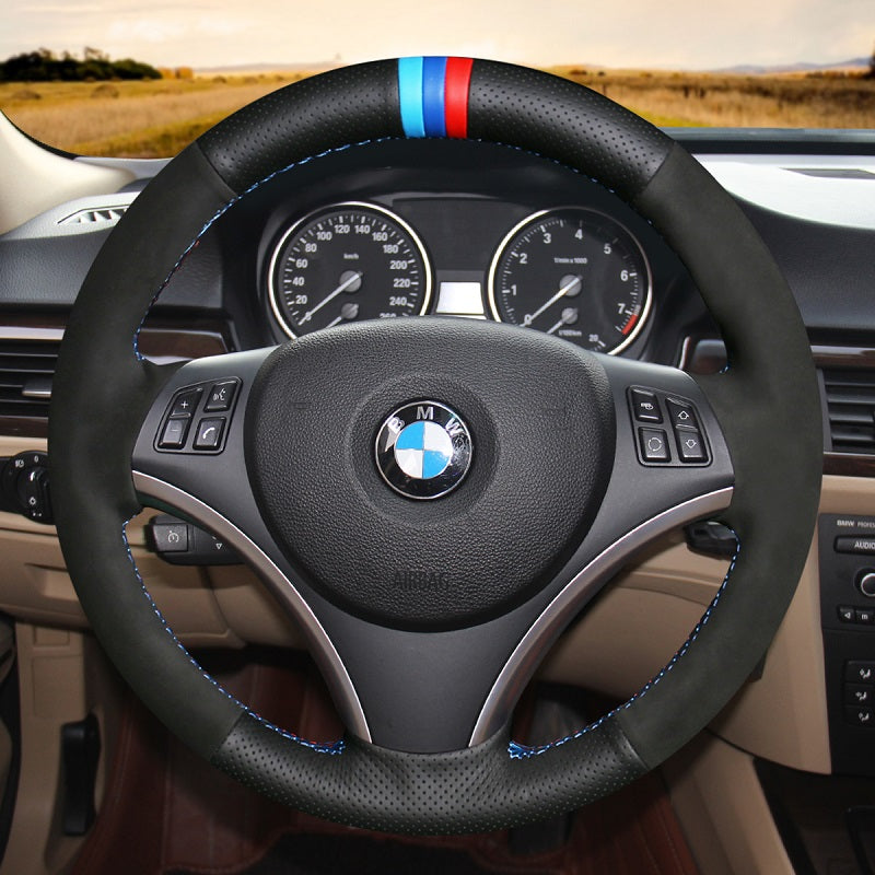 Mewant® Alcantara Car Steering Wheel Cover for BMW 1 Series E87 E81 E82 E88 3 Series E90 E91 E92 E93 X1 E84