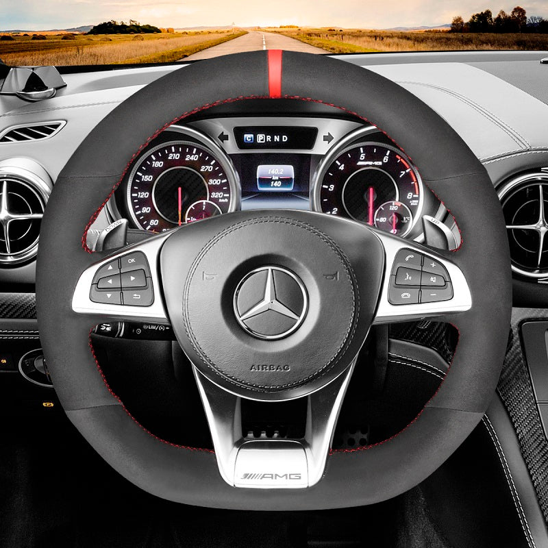 Mewant® Alcantara Car Steering Wheel Cover for Mercedes-Benz AMG GT C190 R190C63 W205 C63 S W205CLA45 C117AMG CLS 63 S C218 E43 W213 E63
