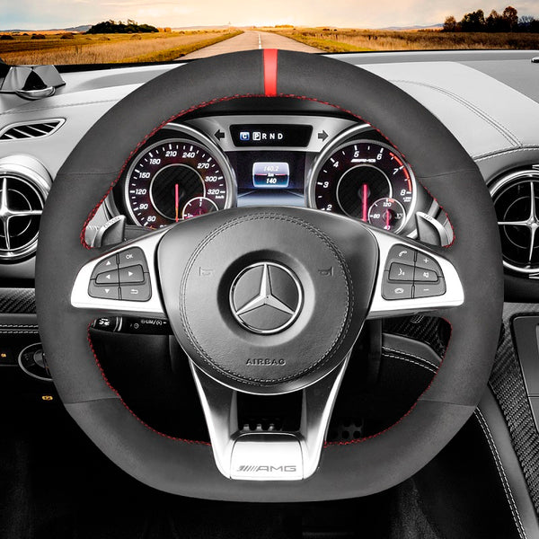 Mewant® Alcantara Car Steering Wheel Cover for Mercedes-Benz AMG GT C190 R190C63 W205 C63 S W205CLA45 C117AMG CLS 63 S C218 E43 W213 E63