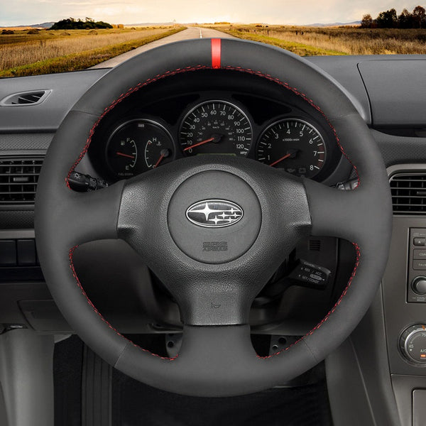 Mewant® Alcantara Car Steering Wheel Cover for Subaru Forester Impreza WRX (WRX STI) Legacy Outback