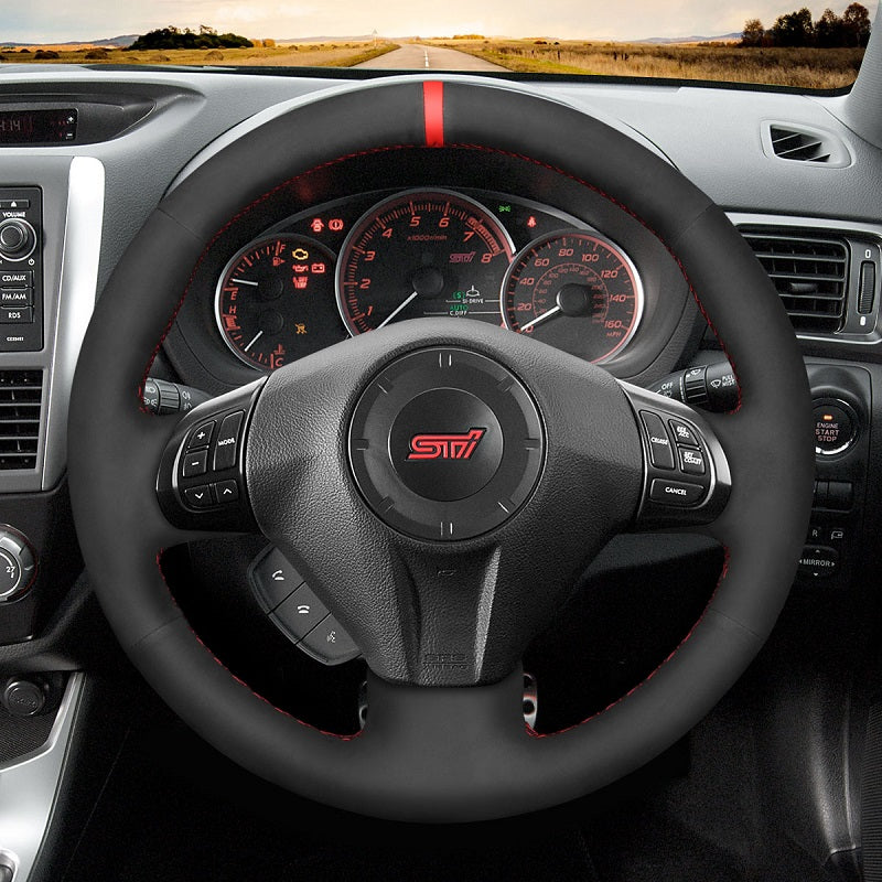 Mewant® Alcantara Car Steering Wheel Cover for Subaru Forester Impreza Legacy Outback Impreza WRX Exiga