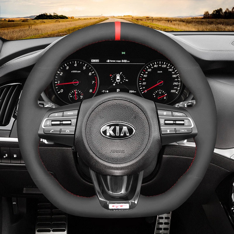 Mewant® Alcantara Car Steering Wheel Cover for Kia Stinger 2017-2022