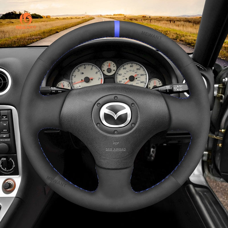 Mewant® Alcantara Car Steering Wheel Cover for Mazda MX-5 MX5 Miata NB Protege5