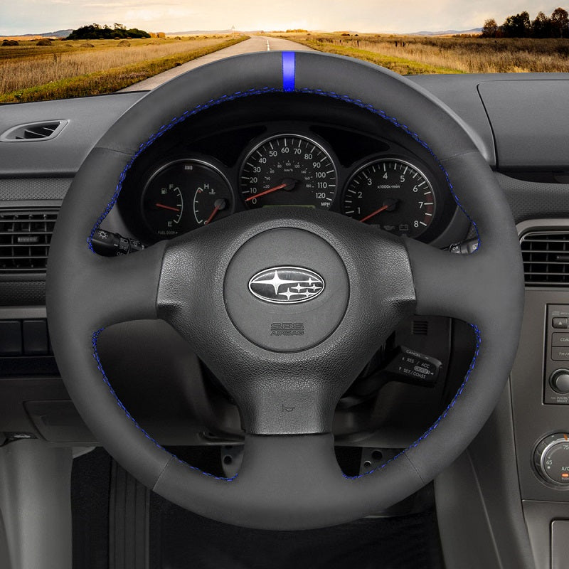 Mewant® Alcantara Car Steering Wheel Cover for Subaru Forester Impreza WRX (WRX STI) Legacy Outback