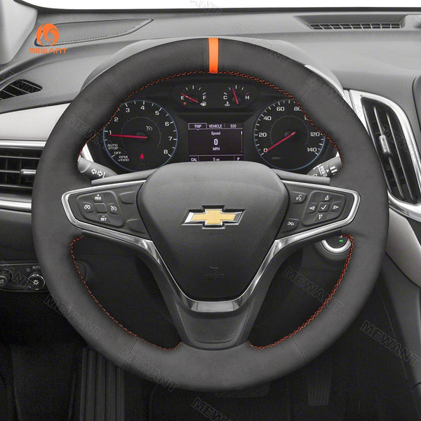 Mewant® Alcantara Car Steering Wheel Cover for Chevrolet (Chevy) Bolt EV Equinox Malibu Volt