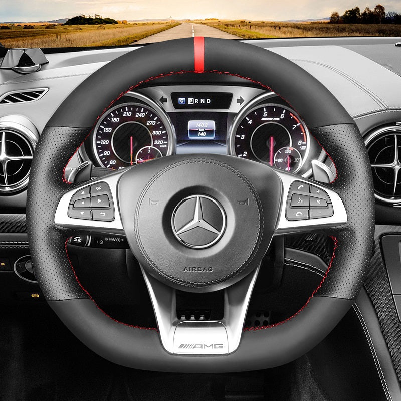 Mewant® Alcantara Car Steering Wheel Cover for Mercedes-Benz AMG GT C190 R190C63 W205 C63 S W205CLA45 C117AMG CLS 63 S C218 E43 W213 E63